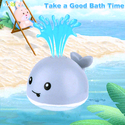 ZHENDUO Whale Automatic Spray Water Bath Toy with LED Light for babies
